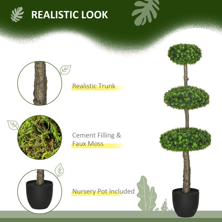 Artificial Plant Trees, Decorative Faux Plants in Pot-Green