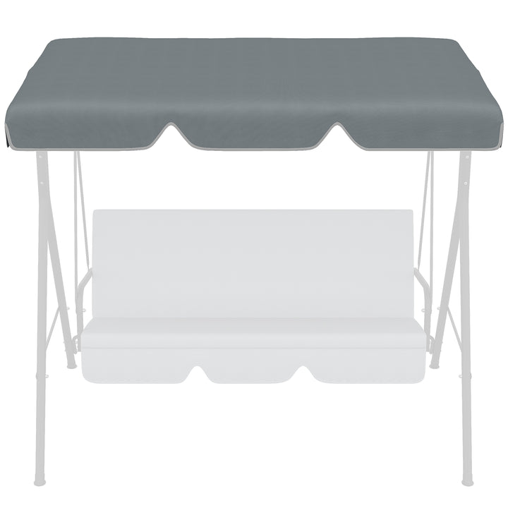 Garden Swing Canopy Replacement 2 Seater - Swing Seat Replacement Cover, (Canopy Only), Dark Grey