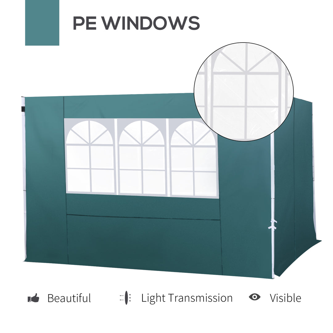 Outsunny 3m Gazebo Exchangeable Side Panel-Green