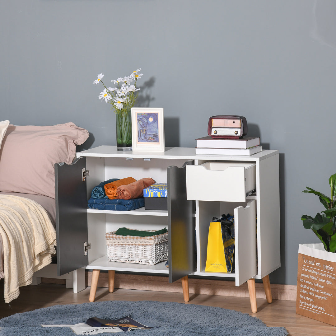 Sideboard Floor Standing Storage Cabinet with Drawer for Bedroom, Living Room, Home Office, Grey