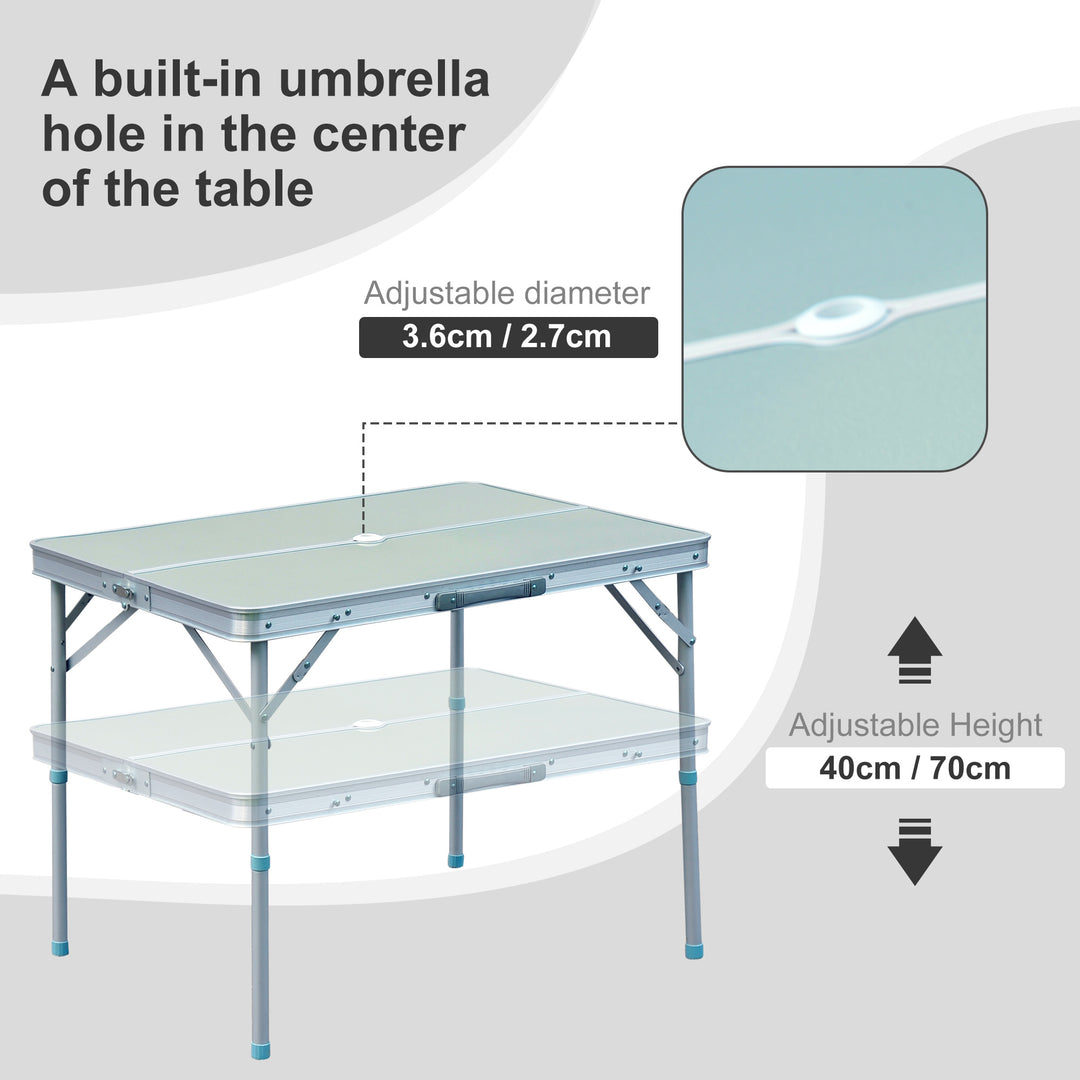 3pc Folding Picnic Table Bench Set Foldable Portable Outdoor Stools Garden BBQ Patio Party Camping Aluminum