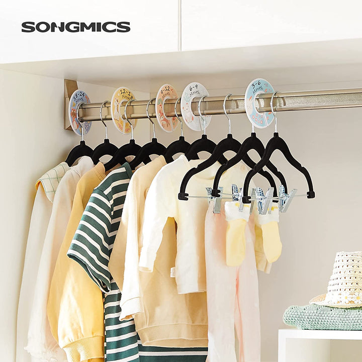 Kids Velvet Hangers with Clips