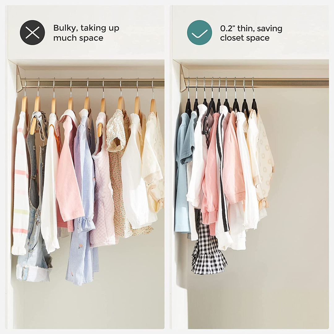 Kids Velvet Hangers with Clips