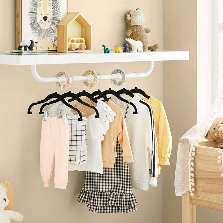 Kids Velvet Hangers with Clips