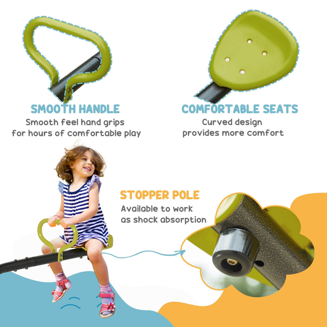 Kids Children 360 Degree Rotating Seesaw Swivel Playground Equipment Garden Outdoor Indoor
