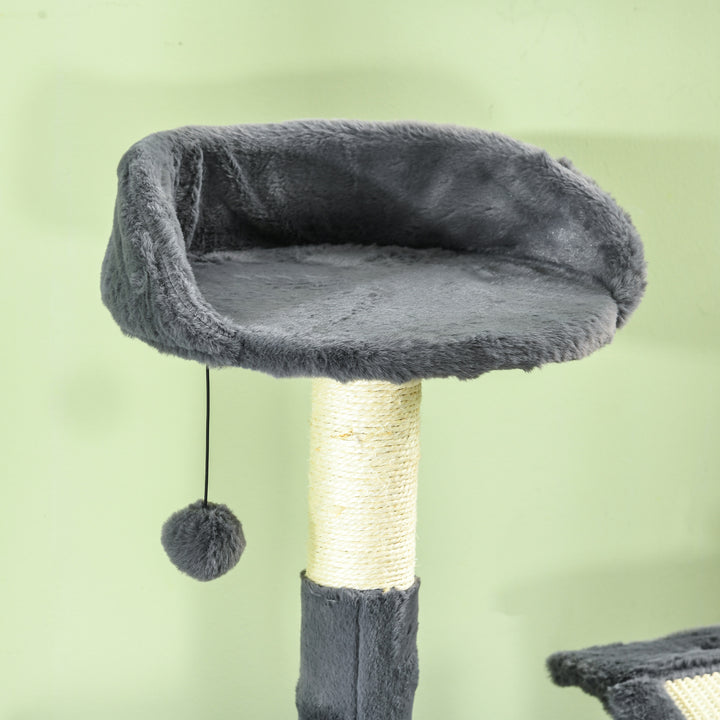 Cat Tree for Indoor Cats, Climbing Tower with Scratching Posts-Dark Grey