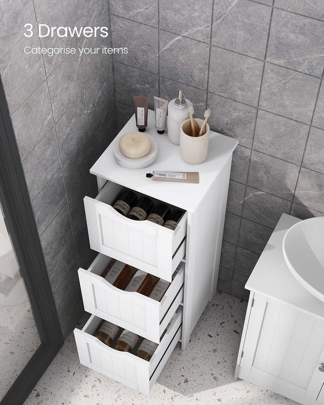 3 Drawers Floor Cabinet