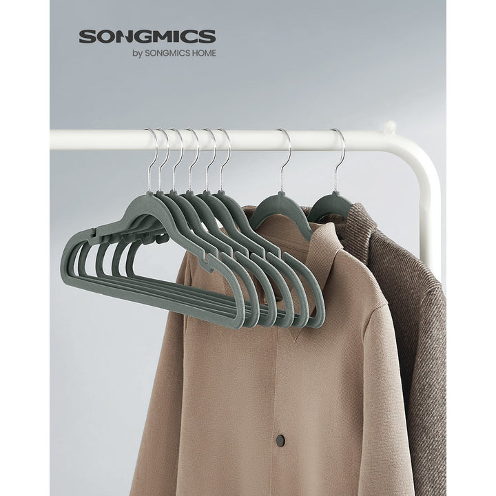 30-Pack Velvet Hangers Grey
