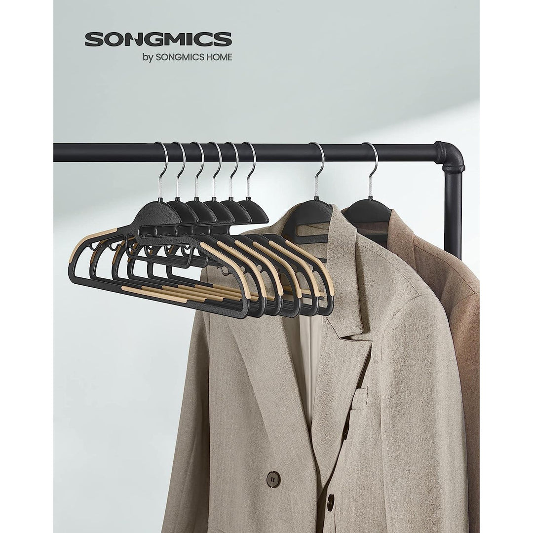 Set of 20 Plastic Hangers Black and Brown