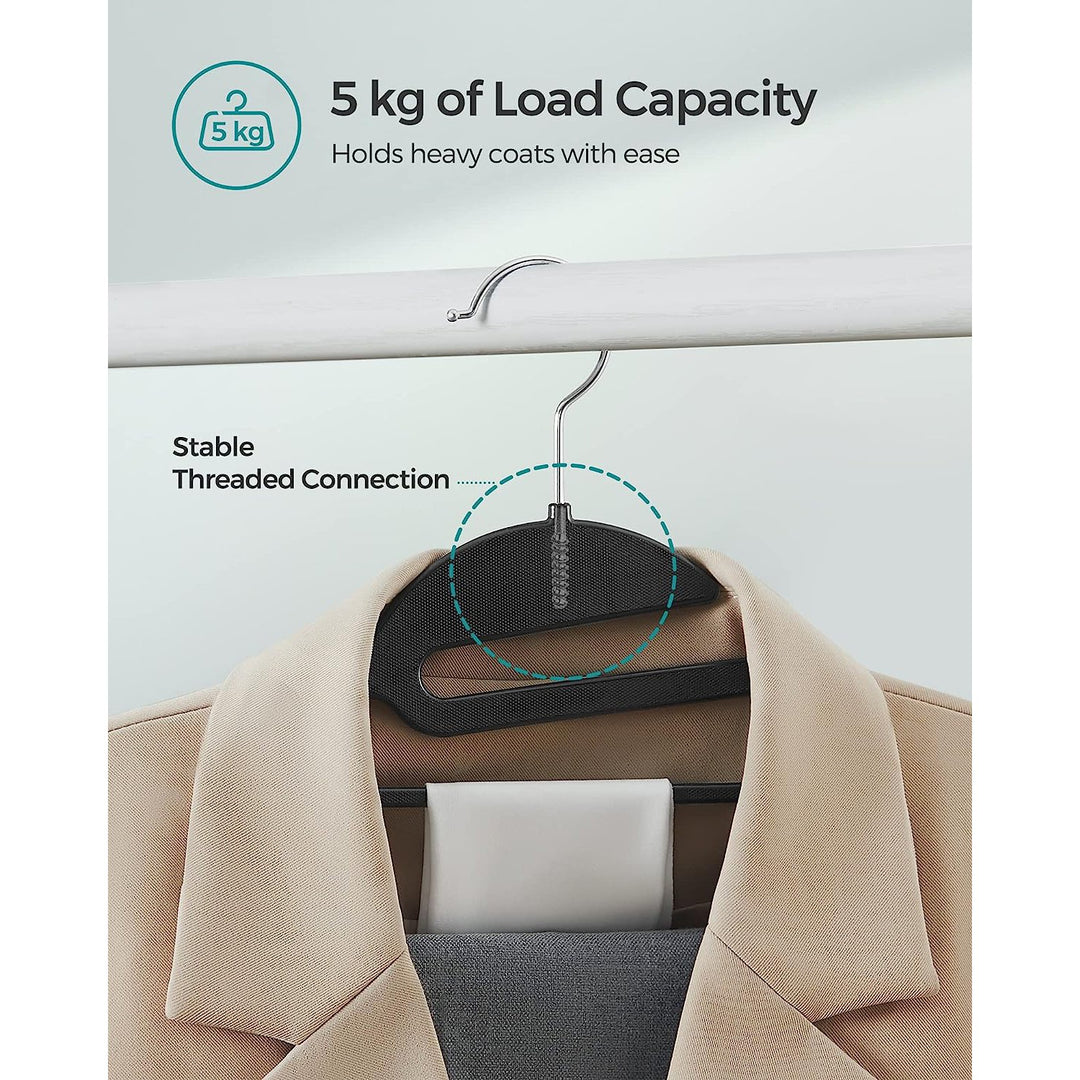 Set of 20 Plastic Hangers Black and Brown