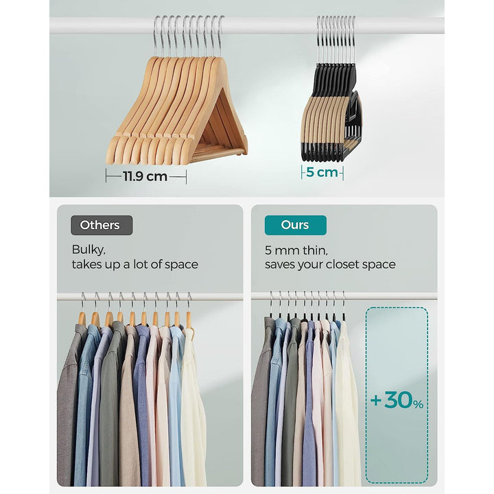 Set of 20 Plastic Hangers Black and Brown