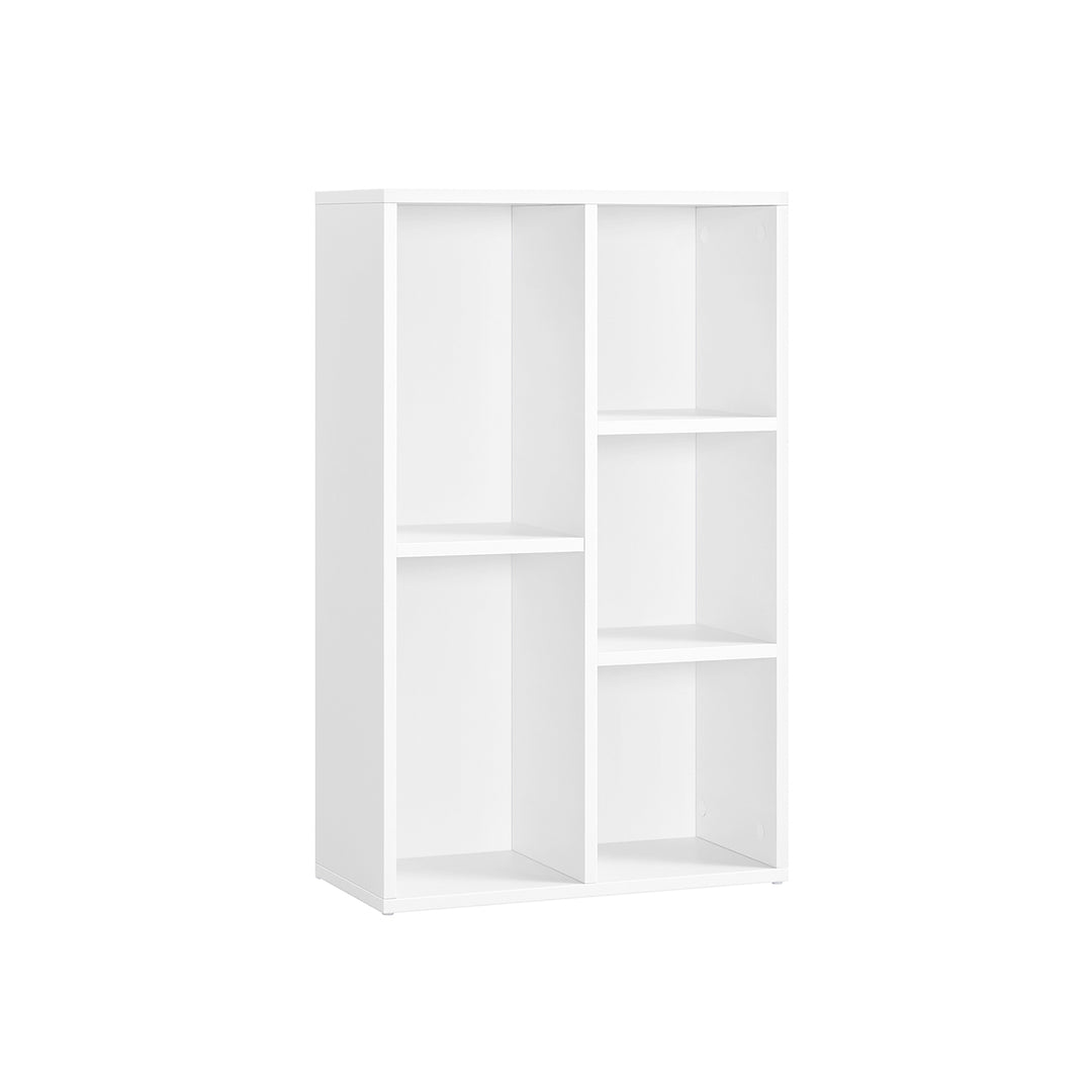 White 5-Grid Bookcase