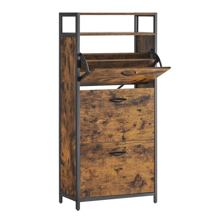 VASAGLE Shoe Cabinet With 3 Flip Doors
