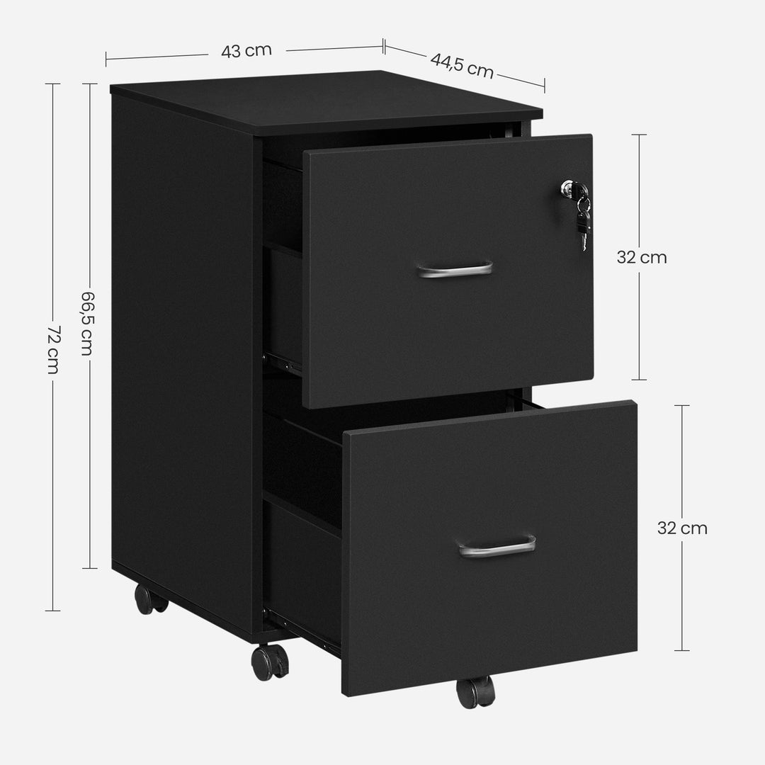 Granite Black File Cabinet