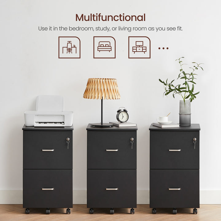 Granite Black File Cabinet