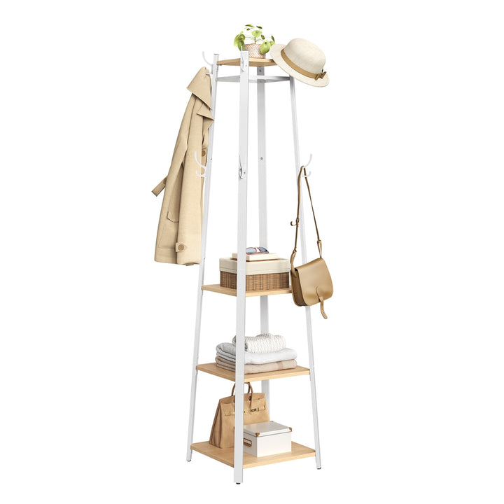 Coat Stand with 4 Shelves