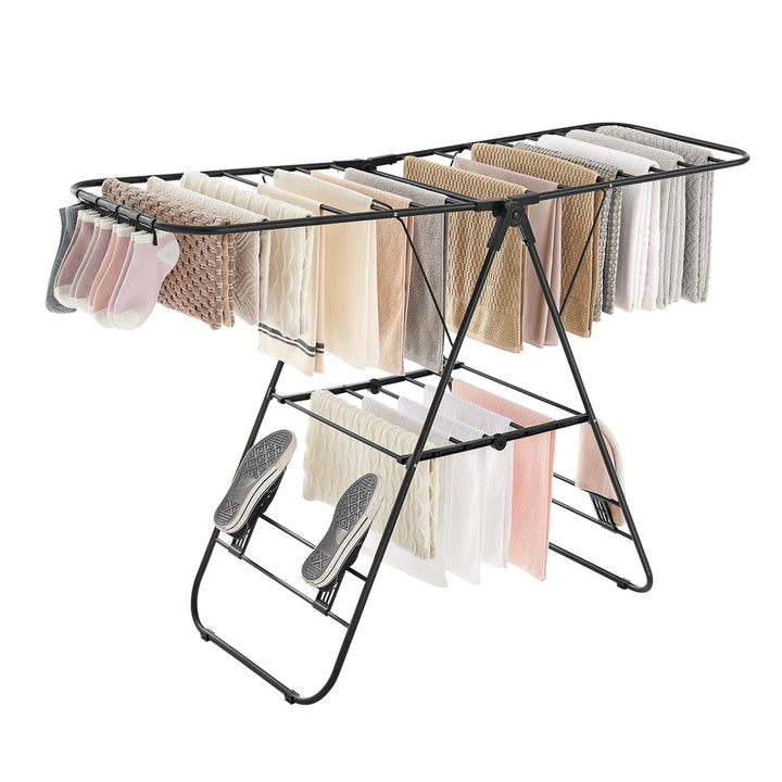 Foldable Clothes Airer Black