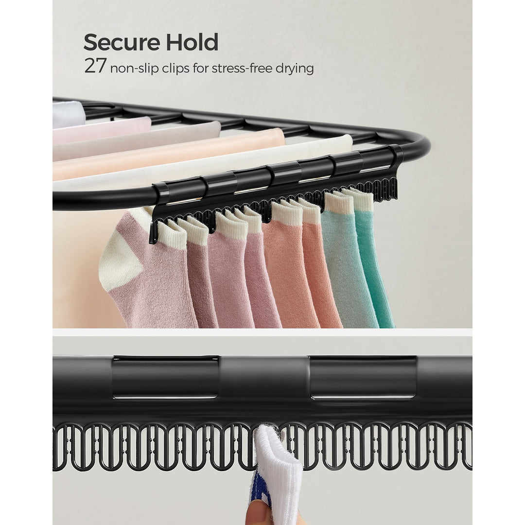 Foldable Clothes Airer Black