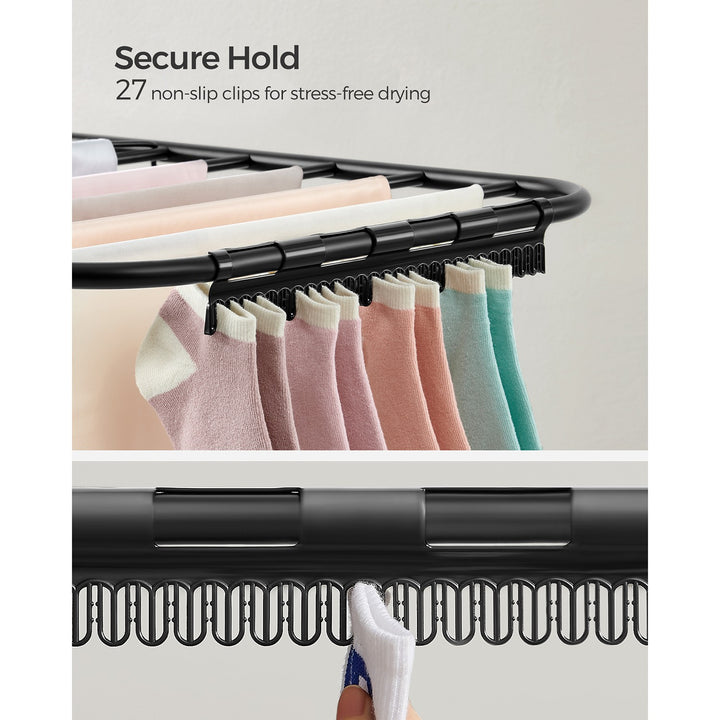 Foldable Clothes Airer Black
