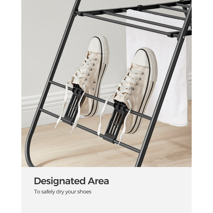 Foldable Clothes Airer Black