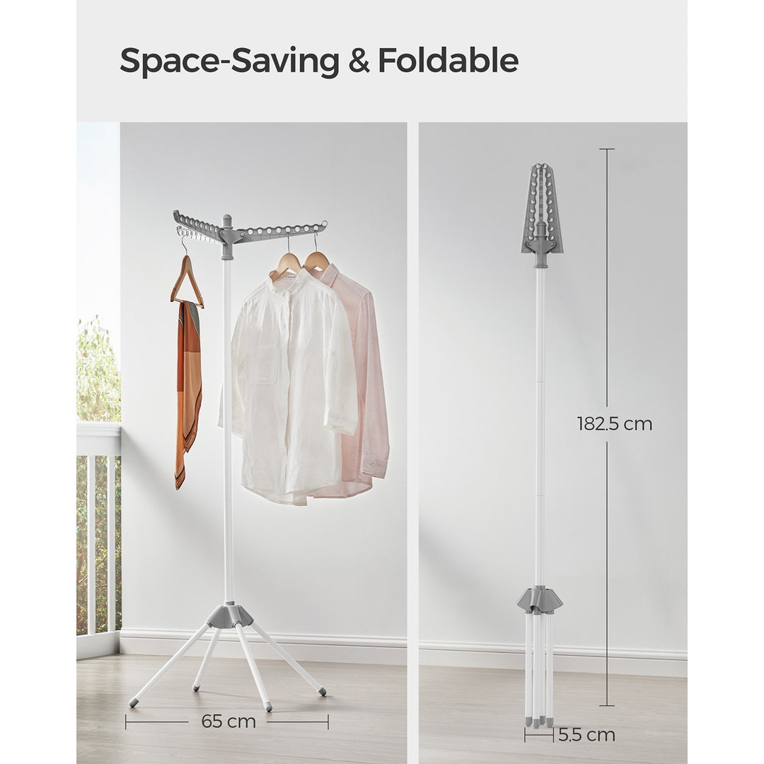 Clothes Airer Grey and White