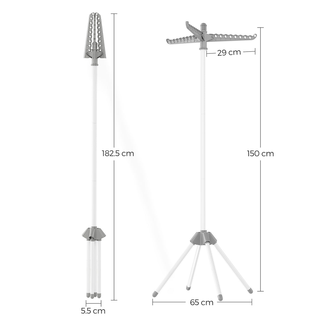 Clothes Airer Grey and White