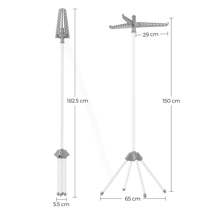 Clothes Airer Grey and White