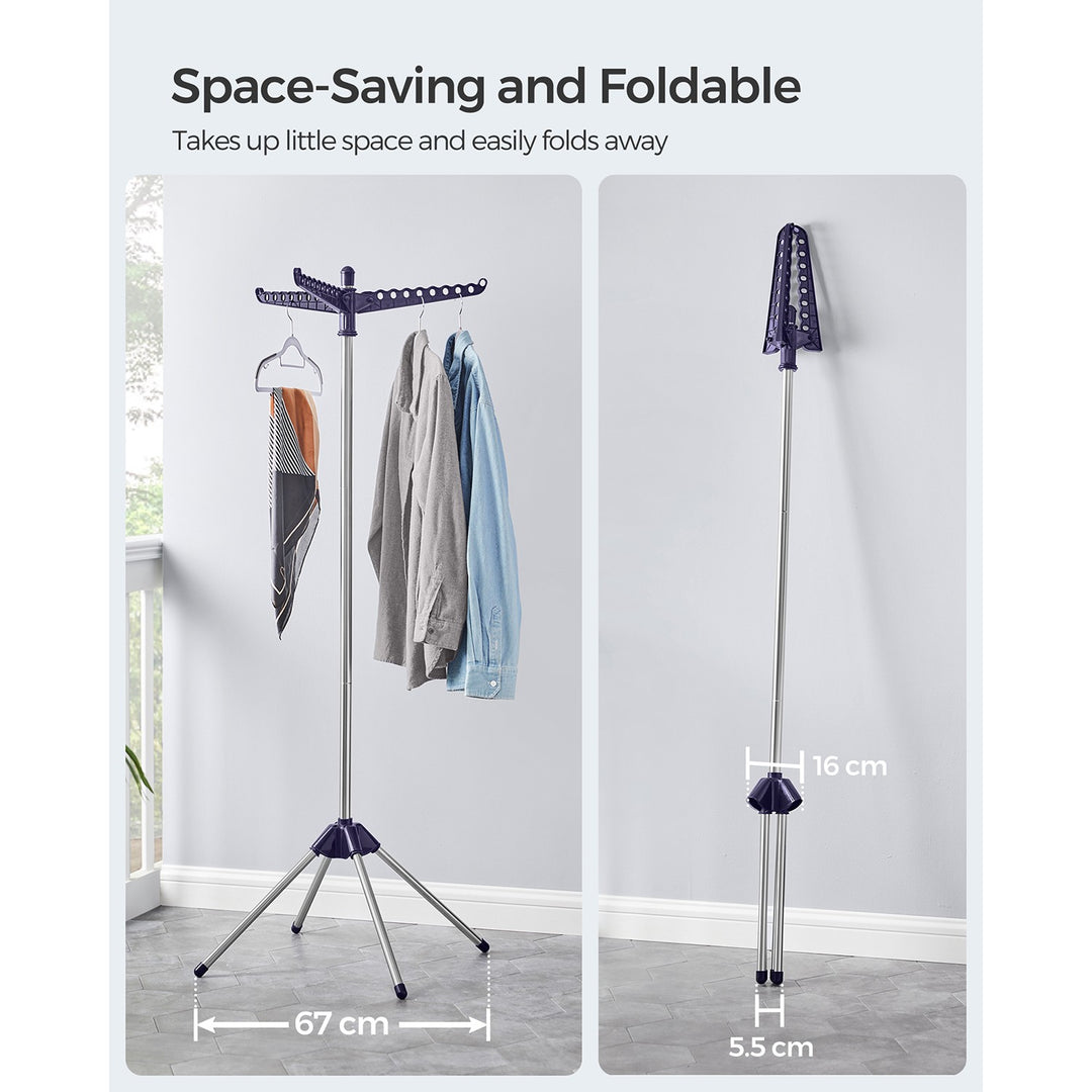Clothes Airer with 3 Rotatable Arms