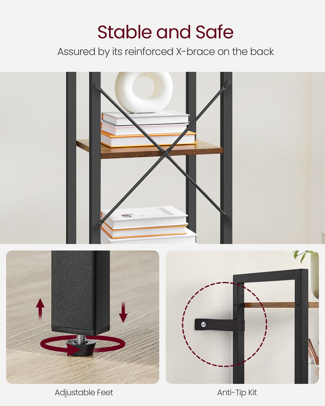 Industrial Brown 5 Layers Storage Rack Unit