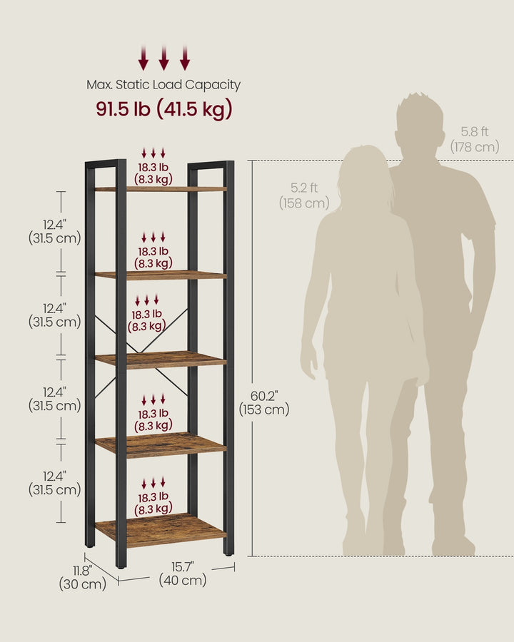 Industrial Brown 5 Layers Storage Rack Unit