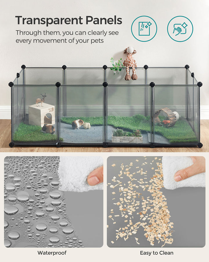 Grey Foldable Plastic Playpen for Pet
