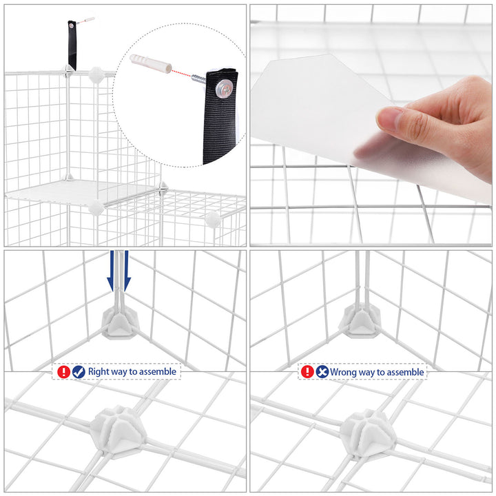 White Wire Mesh Organizer