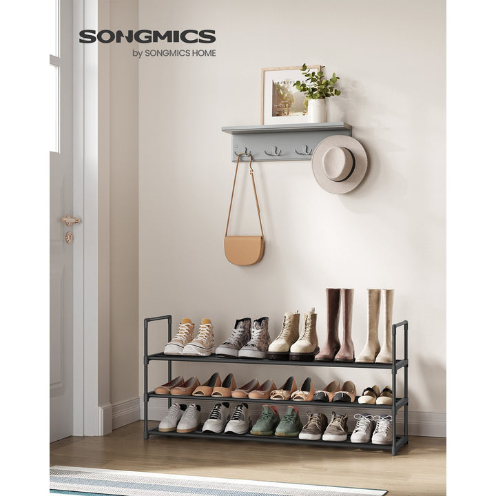 3-Tier Metal Shoe Rack 30 x 116 x 55 cm