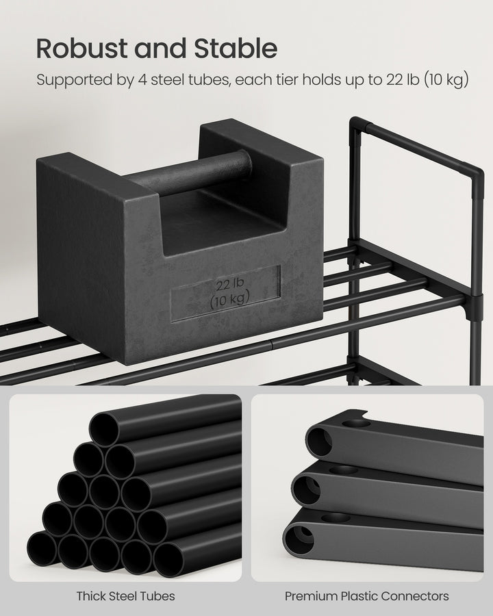 Large Shoe Rack Organiser-Black