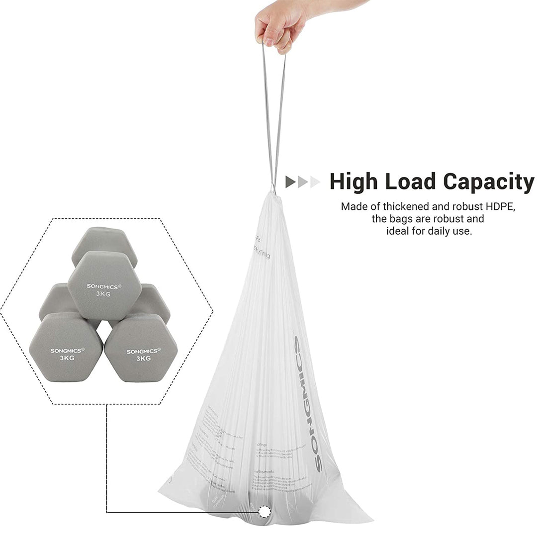 Trash Bags for 8-Gallon (30L) Trash Cans 90 Counts - White