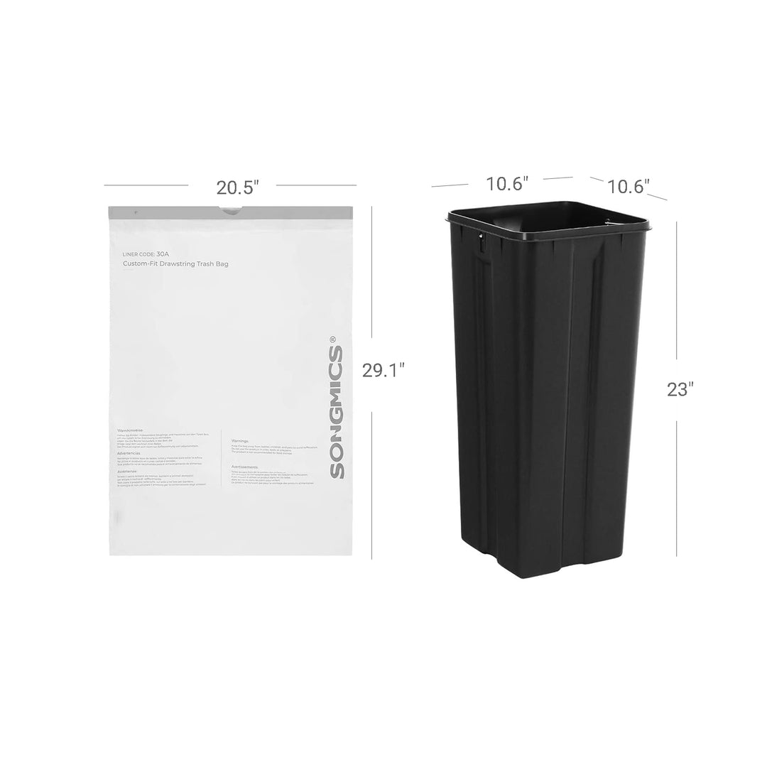 Trash Bags for 8-Gallon (30L) Trash Cans 90 Counts - White
