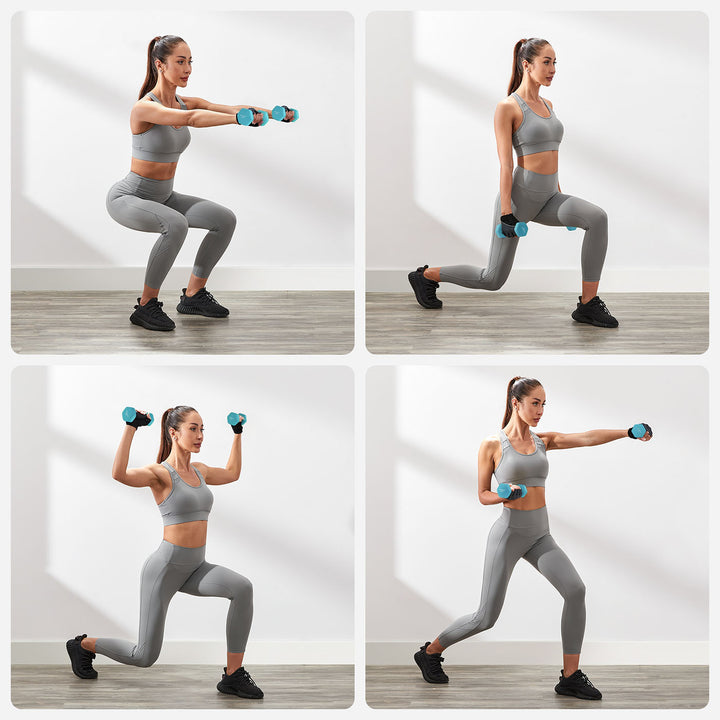 Hex Dumbbell Set with Storage Rack