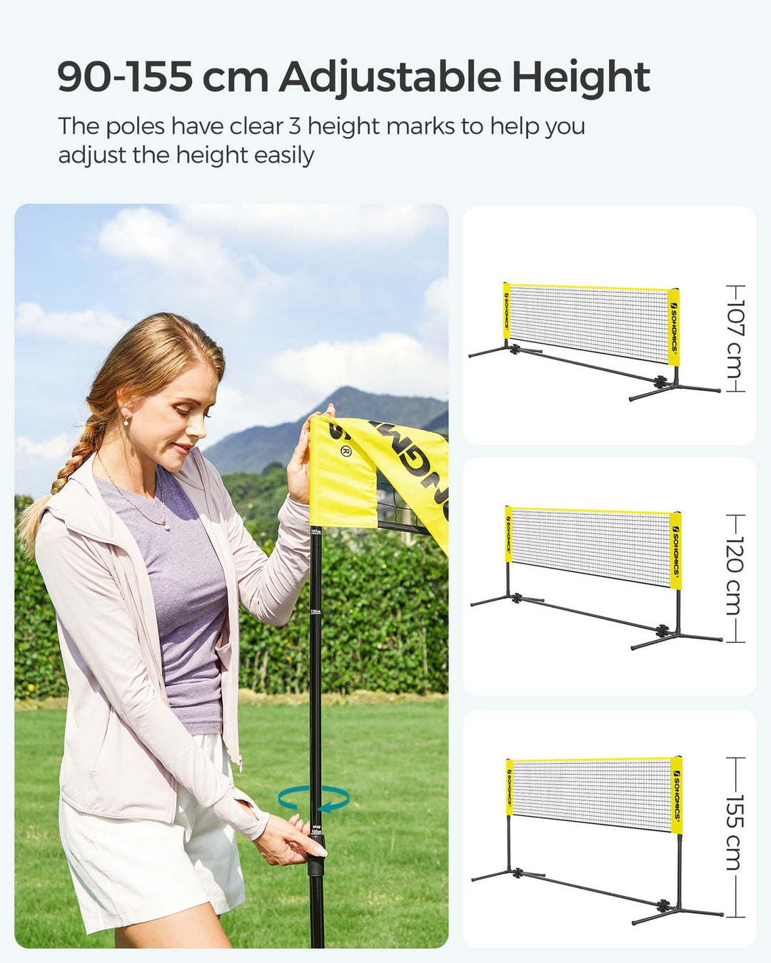 Yellow Badminton Net