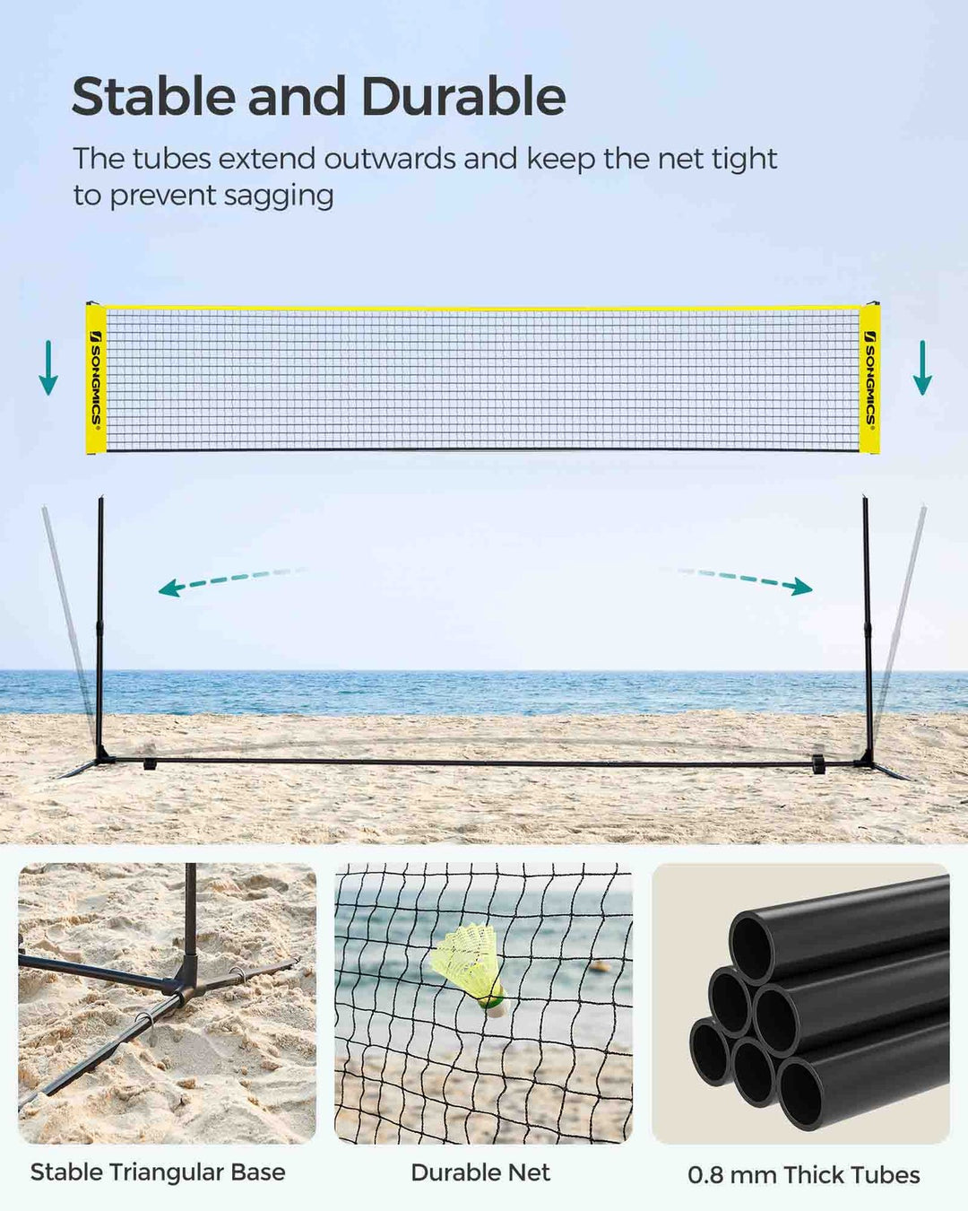 Height Adjustable Badminton Net
