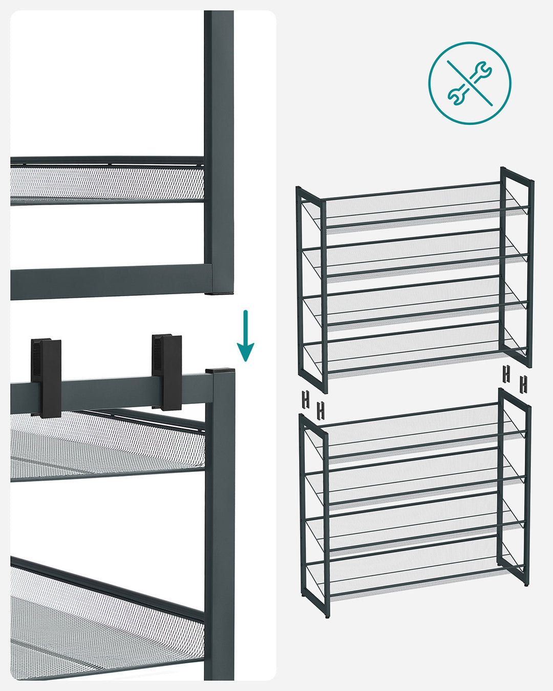 2 Stackable Shoe Racks