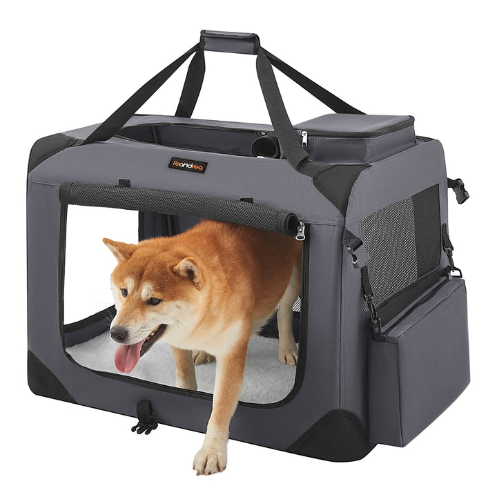 28 Inches Collapsible Soft Dog Crate - Gray