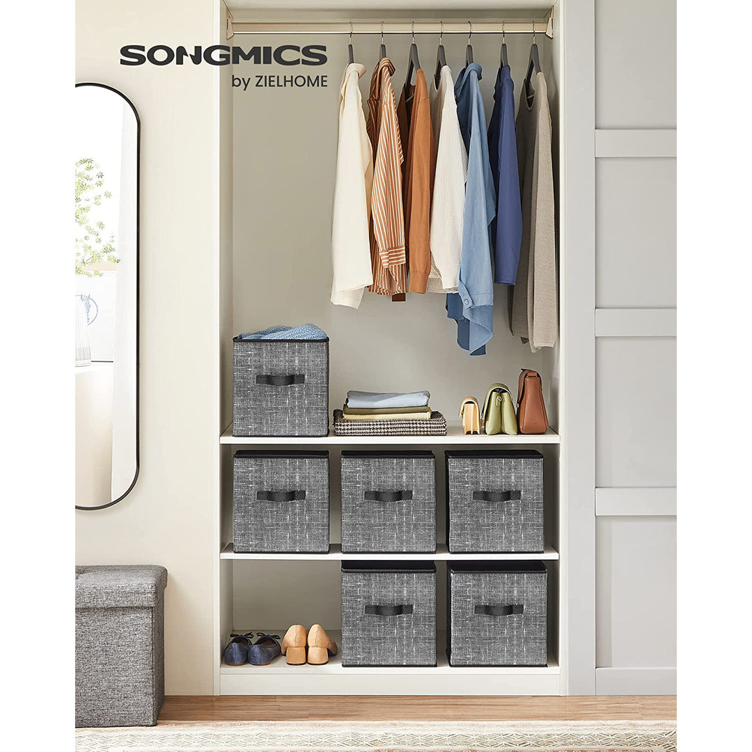 Non-Woven Fabric Storage Cubes with Double Handles Small - Black