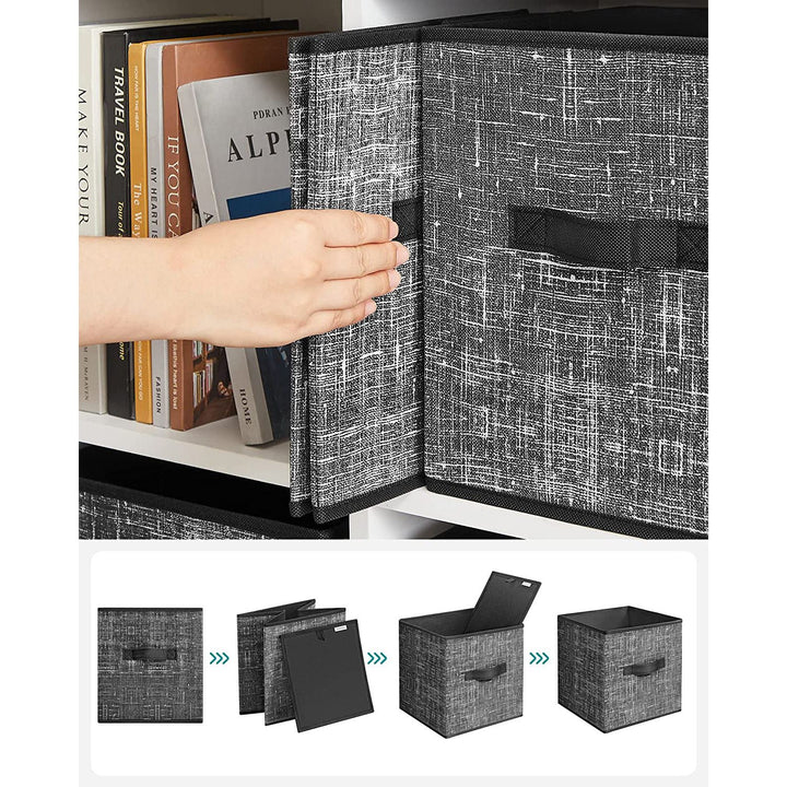 Non-Woven Fabric Storage Cubes with Double Handles Small - Black