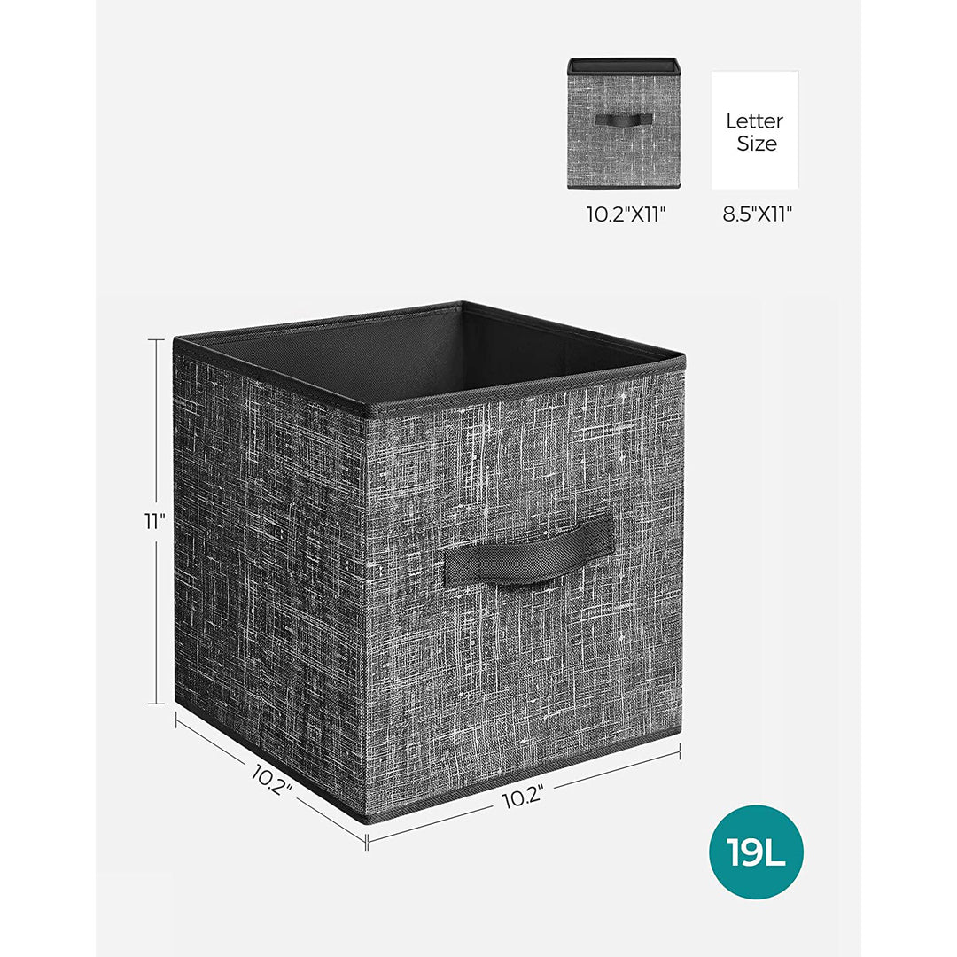 Non-Woven Fabric Storage Cubes with Double Handles Small - Black