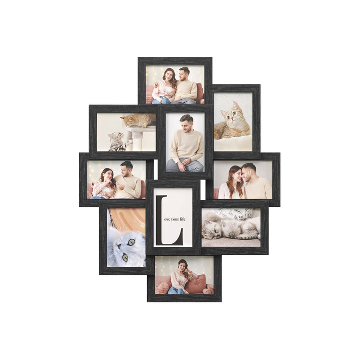 Wall-Mounted 10 Photos Picture Collage-White