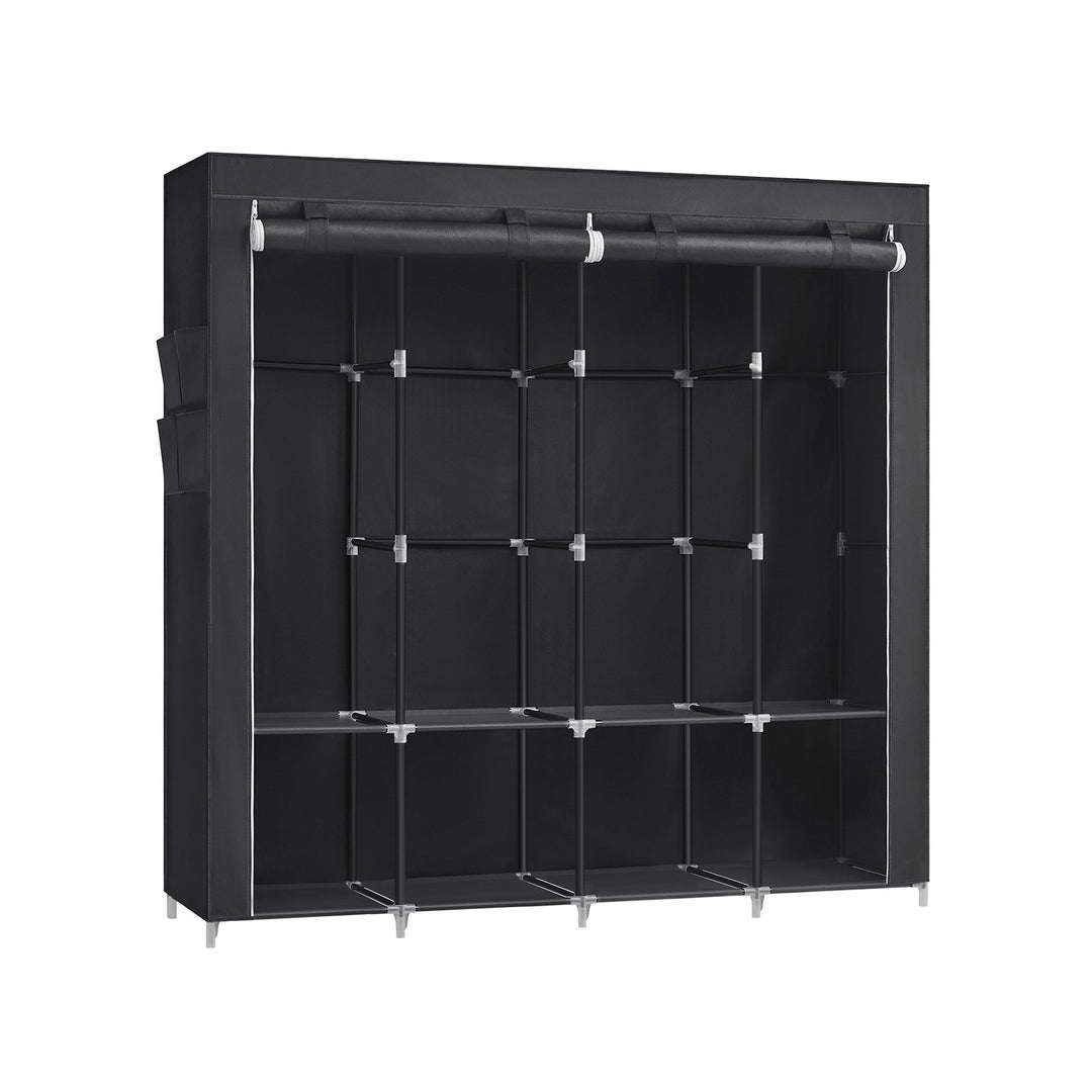 Portable Closet with 4 Hanging Rods and Shelves