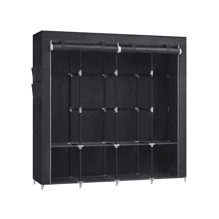 Portable Closet with 4 Hanging Rods and Shelves