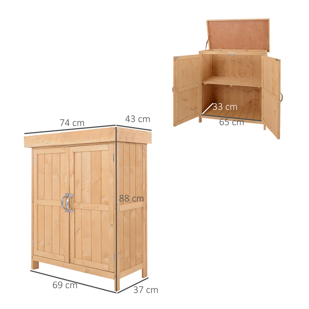 Outsunny Outdoor Garden Storage Shed, Cedarwood-Burlywood Colour