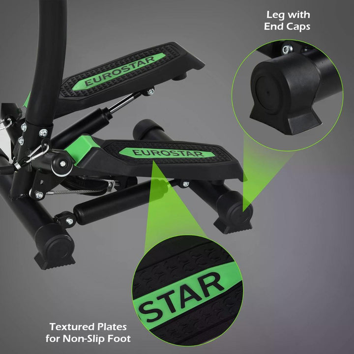 Free Stand Stepper, 40Lx48Wx118H cm-Black/Green