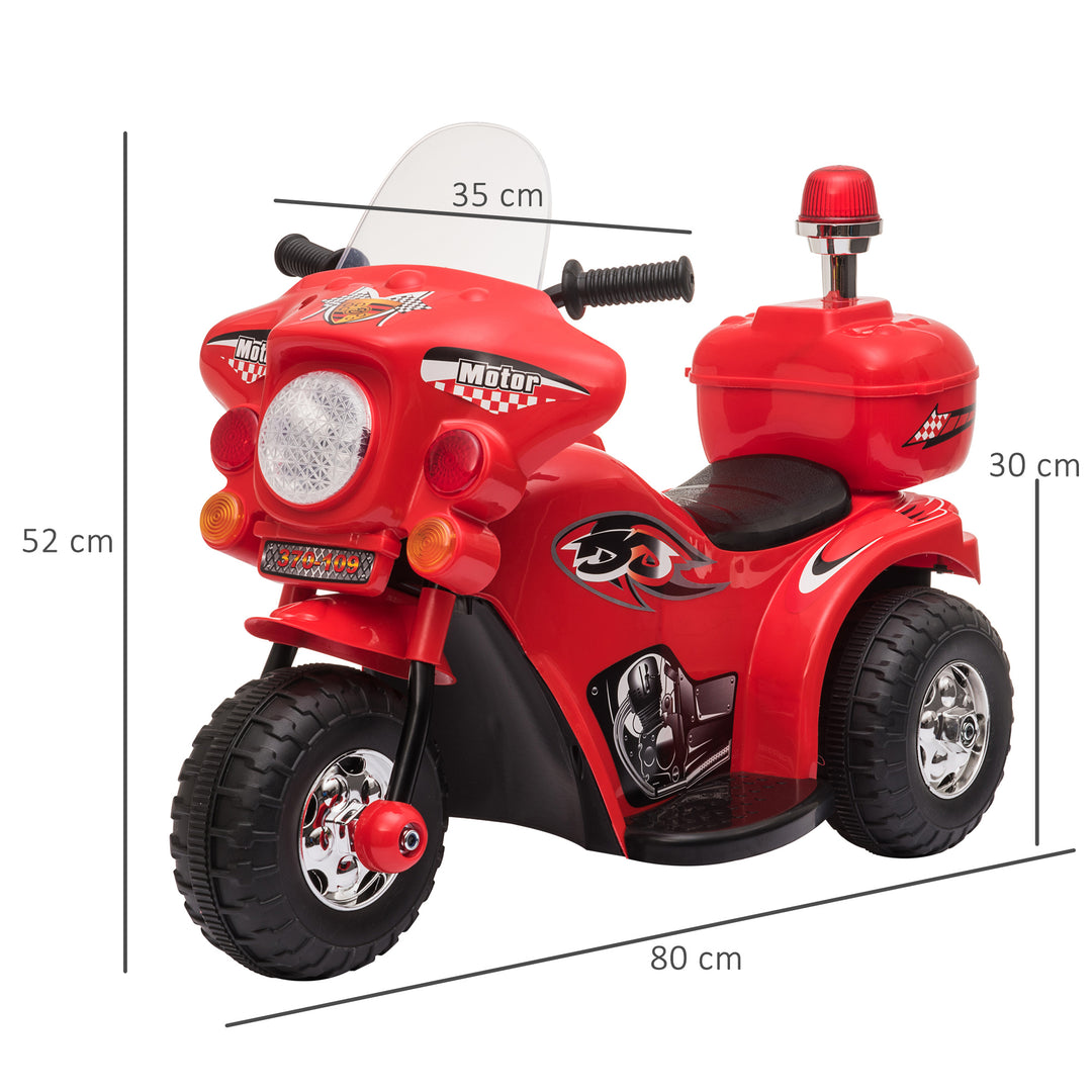 Kids 6V Electric Ride On Motorcycle Toy for 18 - 36 Months Red